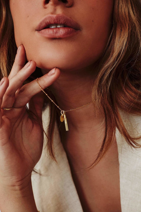 DOTTED NECKLACE GOLD